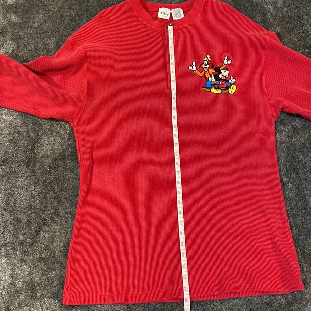 Disney Store over sized thermal embroidered Mickey and Goofy pajama‎ top medium - Picture 5 of 6